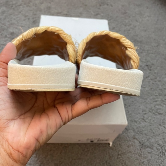 ROBERT CLERGERIE Raffia Walter Slides in Cognac Size 38 1/2 - Picture 7 of 9